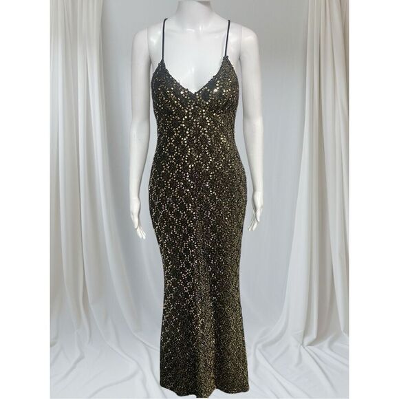 FUNKY The Mistress Collection Vintage Style 1680 SZ 9/10 Disco Metallic Gown Wit - Picture 1 of 11
